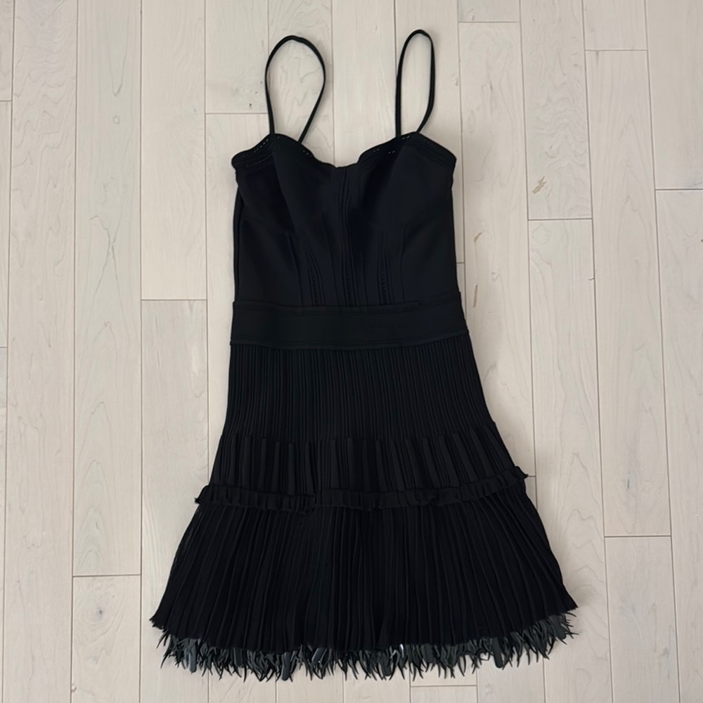 Roberto Cavalli Vintage Authentic Black Pleated Dress Size 42